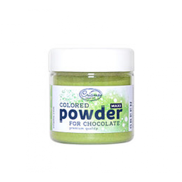 Цветной порошок для шоколада maxi зеленый, 100г